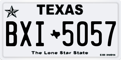 TX license plate BXI5057