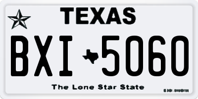 TX license plate BXI5060