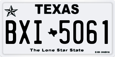 TX license plate BXI5061