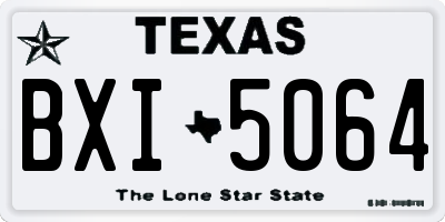 TX license plate BXI5064