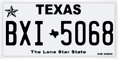 TX license plate BXI5068
