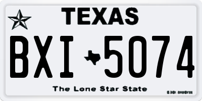 TX license plate BXI5074