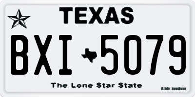 TX license plate BXI5079