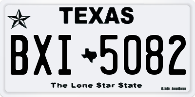 TX license plate BXI5082