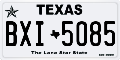 TX license plate BXI5085