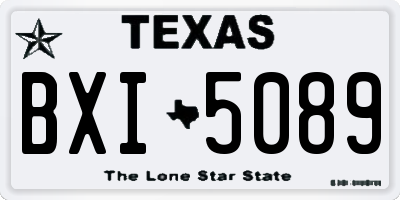 TX license plate BXI5089