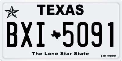 TX license plate BXI5091