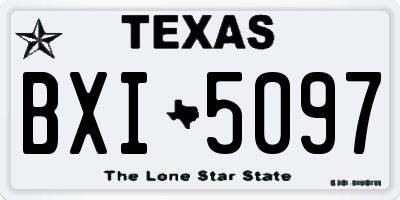 TX license plate BXI5097