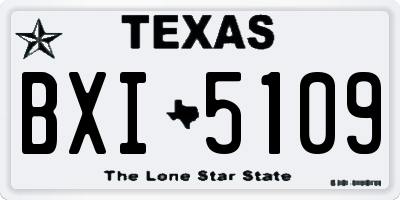 TX license plate BXI5109