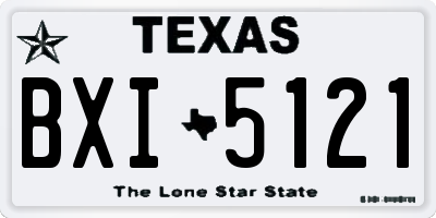 TX license plate BXI5121