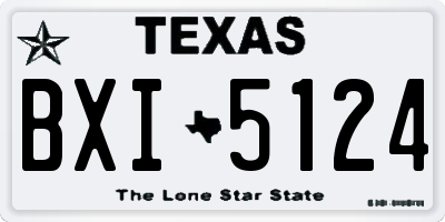 TX license plate BXI5124