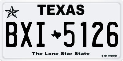 TX license plate BXI5126