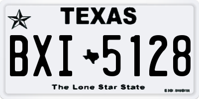 TX license plate BXI5128