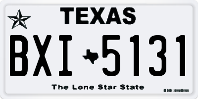 TX license plate BXI5131