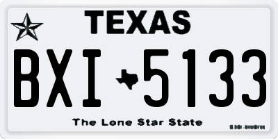 TX license plate BXI5133