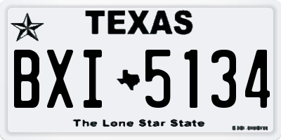 TX license plate BXI5134
