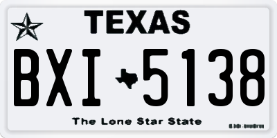 TX license plate BXI5138