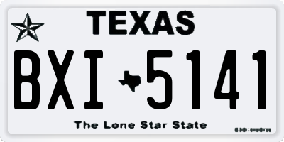 TX license plate BXI5141
