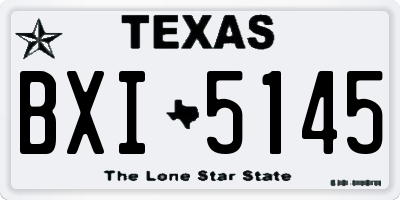 TX license plate BXI5145