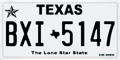 TX license plate BXI5147