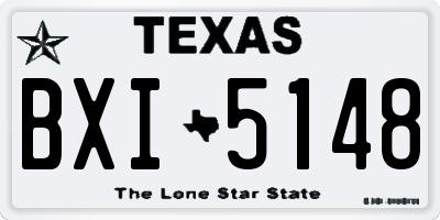 TX license plate BXI5148