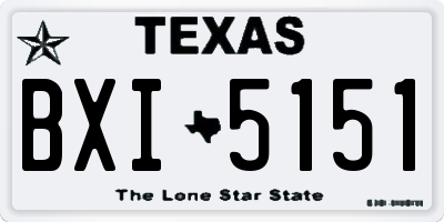 TX license plate BXI5151