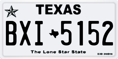 TX license plate BXI5152