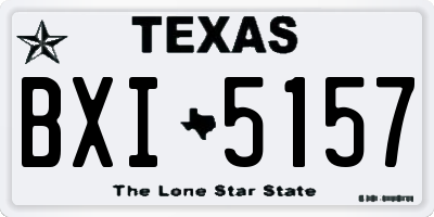 TX license plate BXI5157