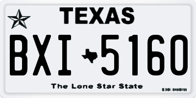 TX license plate BXI5160