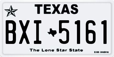 TX license plate BXI5161