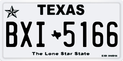 TX license plate BXI5166