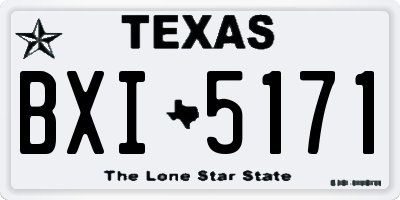 TX license plate BXI5171