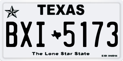 TX license plate BXI5173