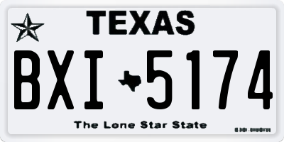 TX license plate BXI5174