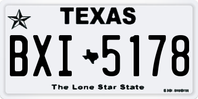 TX license plate BXI5178