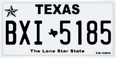TX license plate BXI5185