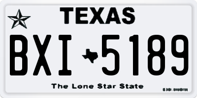 TX license plate BXI5189