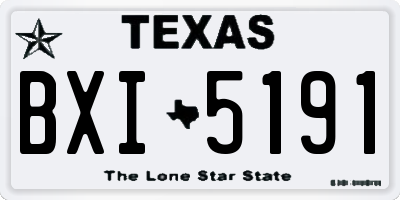 TX license plate BXI5191