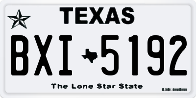 TX license plate BXI5192