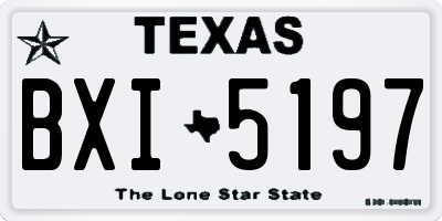 TX license plate BXI5197