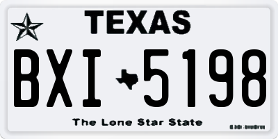 TX license plate BXI5198