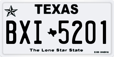 TX license plate BXI5201