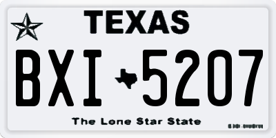 TX license plate BXI5207