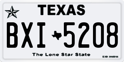 TX license plate BXI5208