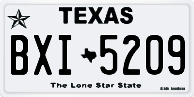 TX license plate BXI5209