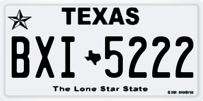 TX license plate BXI5222