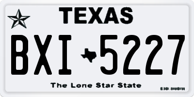 TX license plate BXI5227