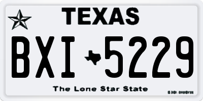 TX license plate BXI5229