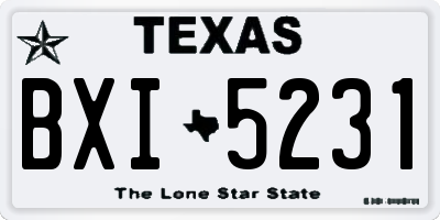 TX license plate BXI5231