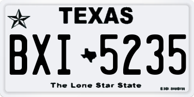 TX license plate BXI5235
